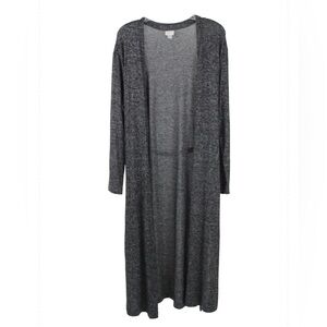 Floor length grey cardigan with tie in the back